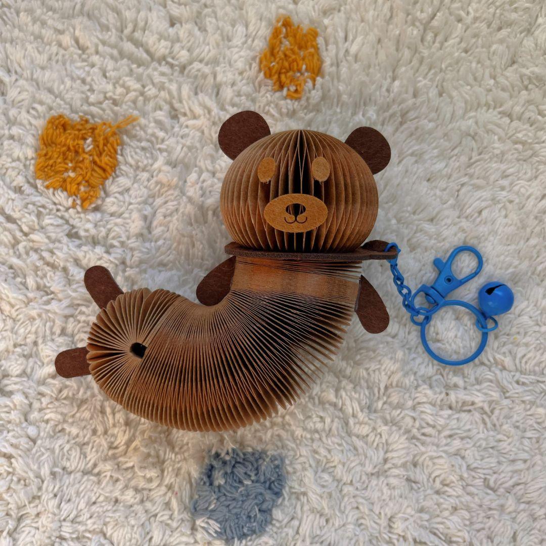 Bruno the Bear Paper Slinky Charm - Paper Pops