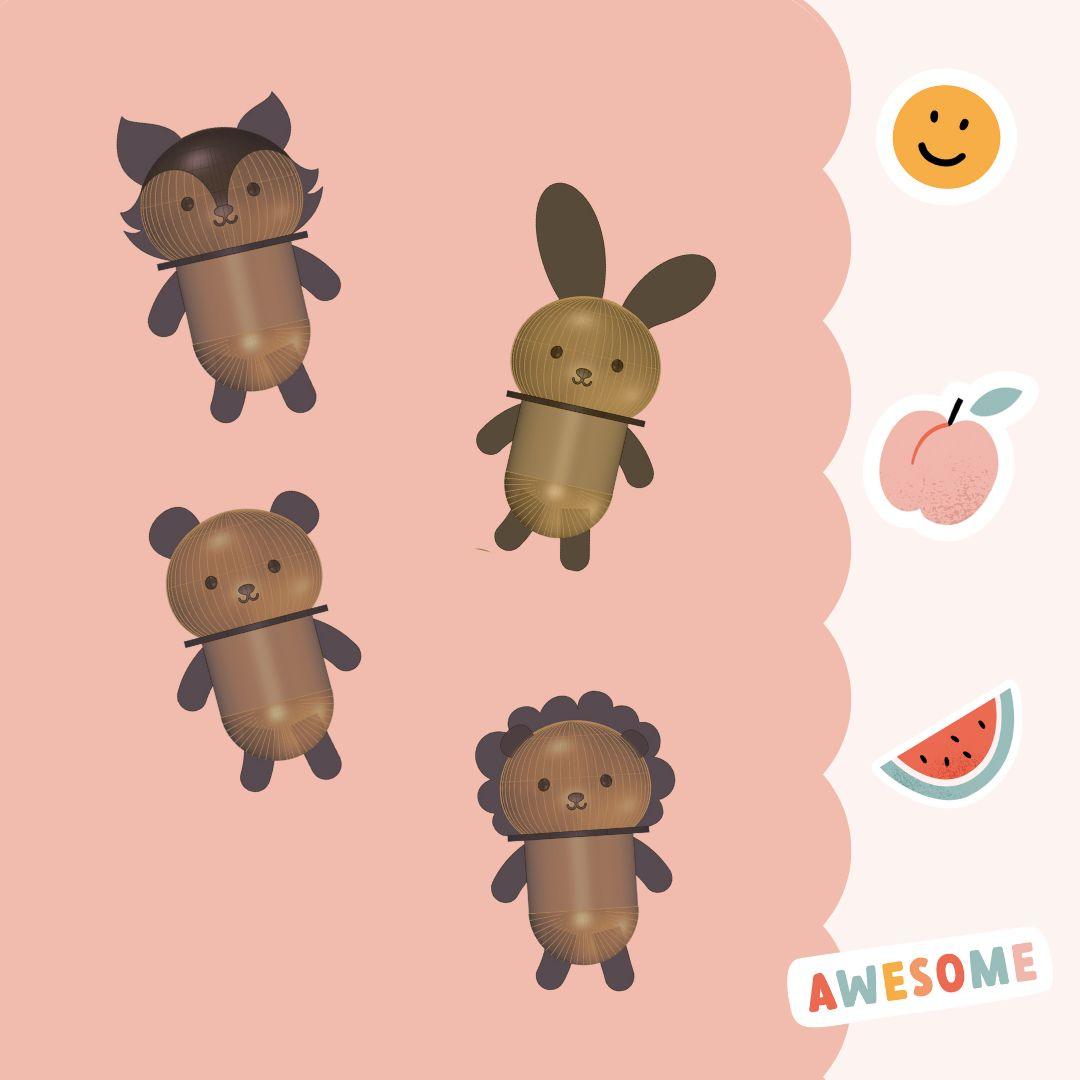 BendyMates Paper Slinky Collection Bundle - Paper Pops