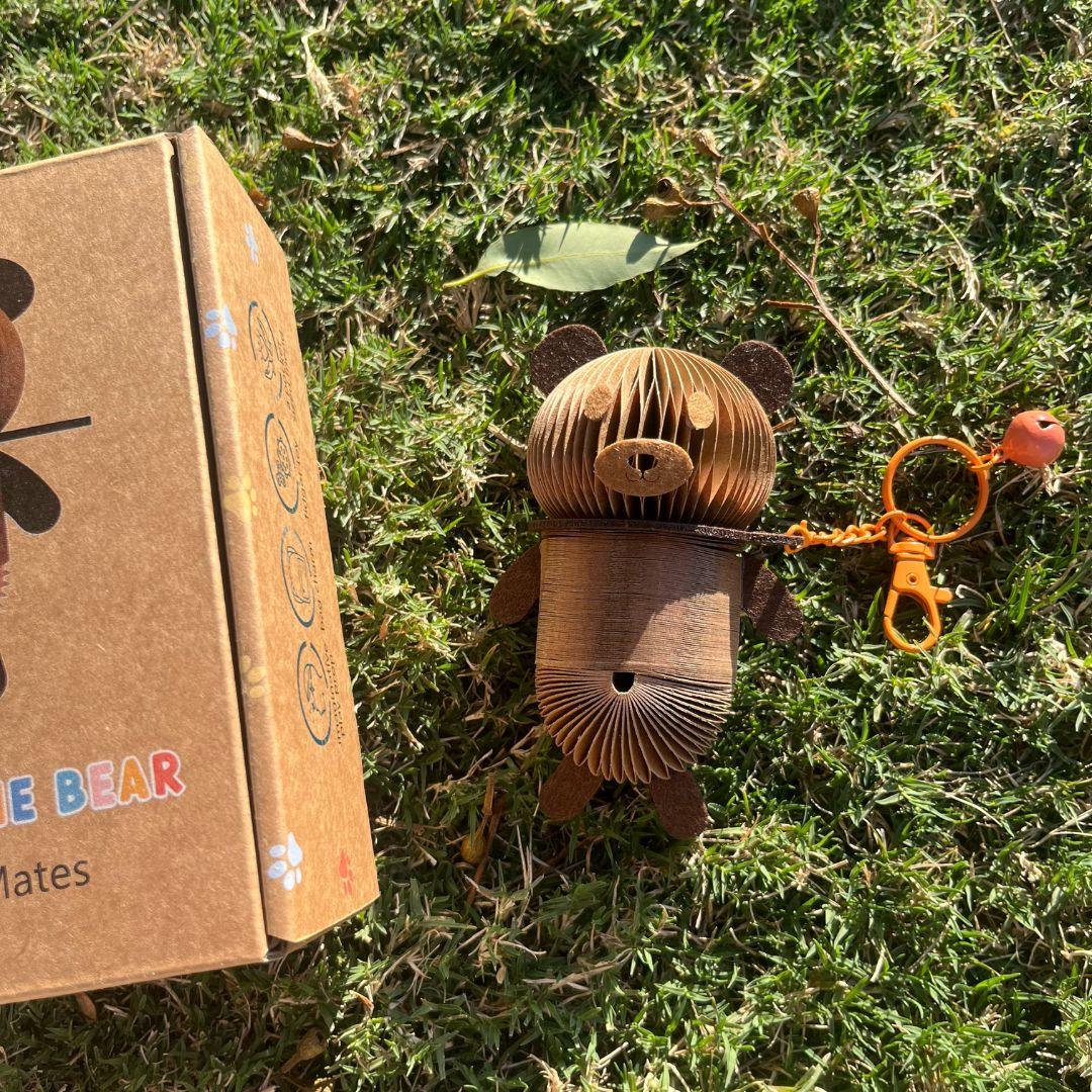 Bruno the Bear Paper Slinky Charm - Paper Pops