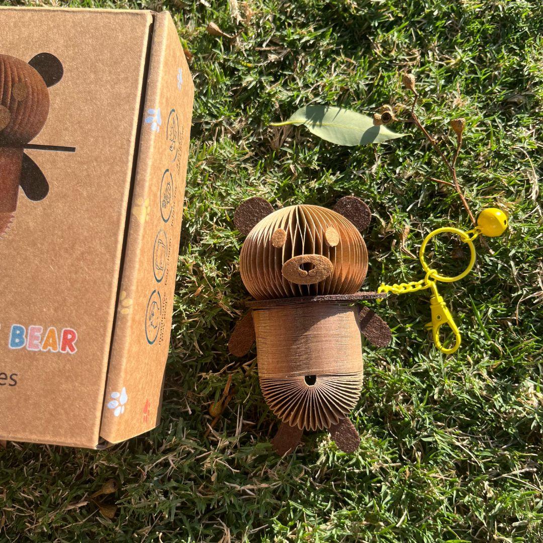 Bruno the Bear Paper Slinky Charm - Paper Pops