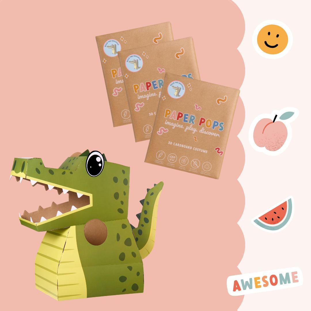 Party Pack: Billie the Crocodile 3pk - Paper Pops