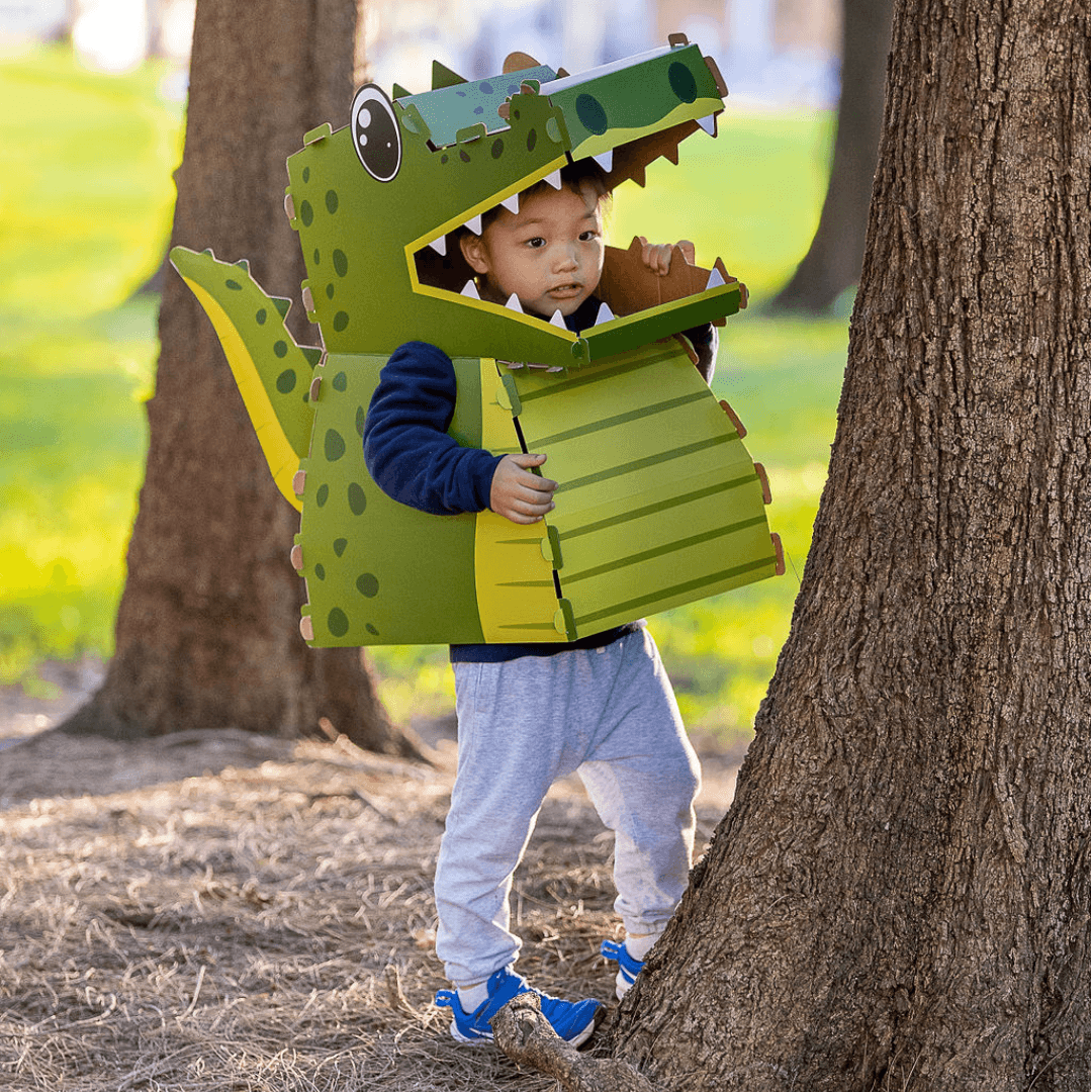 3D Cardboard Crocodile Costume Kit - Billie the Crocodile - Paper Pops