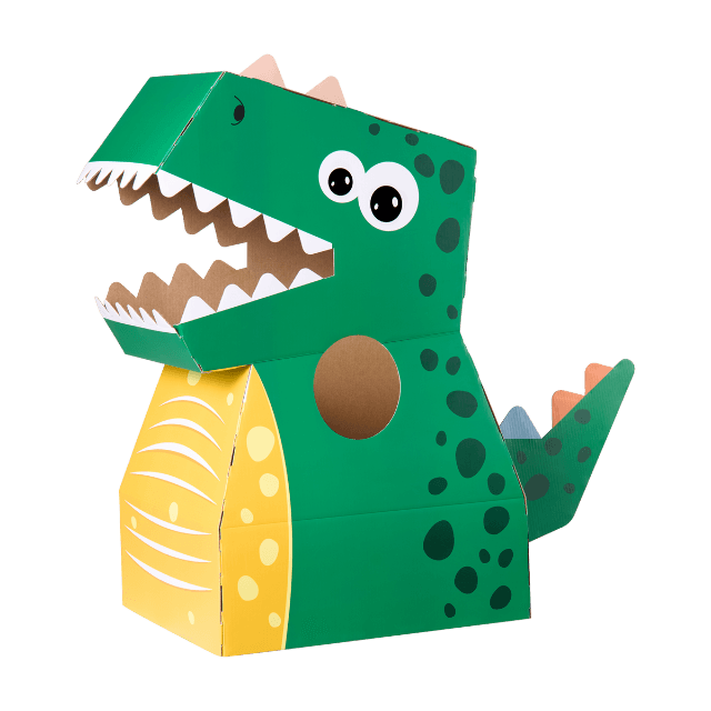 3D Cardboard Dinosaur Costume Kit - Rory the T-Rex - Paper Pops