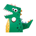 3D Cardboard Dinosaur Costume Kit - Rory the T-Rex - Paper Pops