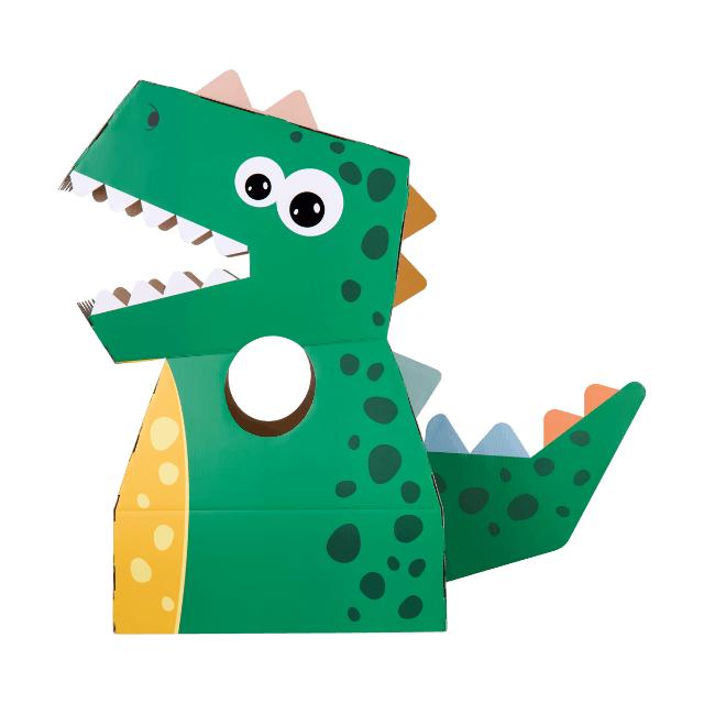 3D Cardboard Dinosaur Costume Kit - Rory the T-Rex - Paper Pops