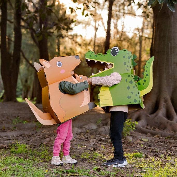 3D Cardboard Crocodile Costume Kit - Billie the Crocodile - Paper Pops