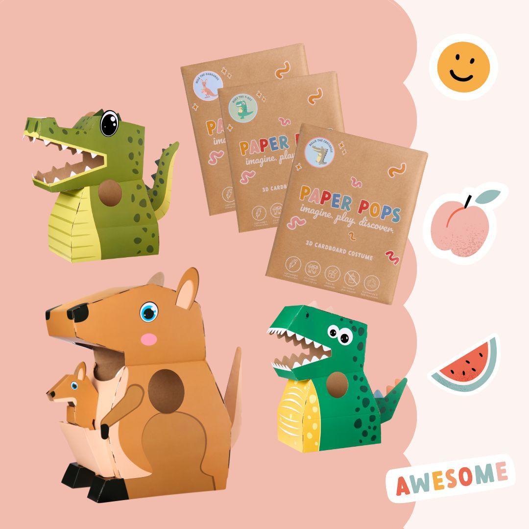 Party Pack: Mixed Animal Costumes 3pk - Paper Pops
